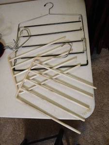 lot 1366 image: Flocked hangers and pant hanger