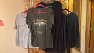 lot 1409 image: Womens Long Sleeve Tops XL XXL Yellowstone Graphic Tee and Casual Shirts