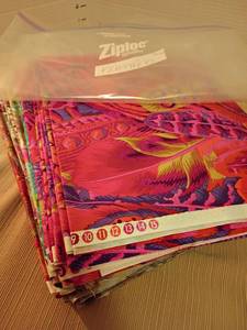 lot 2142 image: Fabric.   Feathers