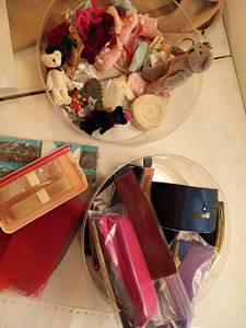 lot 2175 image: Miscellaneous Bias Tape, Stuffed Bears and Doll Socks and More