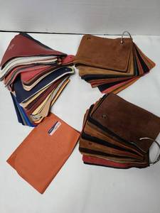 lot 3123 image: Leather upholstery samples