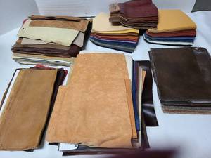 lot 3124 image: Leather upholstery swatches