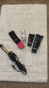 lot 7019 image: Curling Iron, Scentsy Body Lotions, Hand Creams & Bath Mat