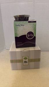 lot 7031 image: Scentsy Zen Rock Warmer, Spokes Wrap & Disney Villains Wax Bar Bundle