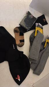 lot 7063 image: Cold Weather Outdoor Accessories Bundle - Seirus Balaclava, Cabelas Over-the-Calf Socks & More