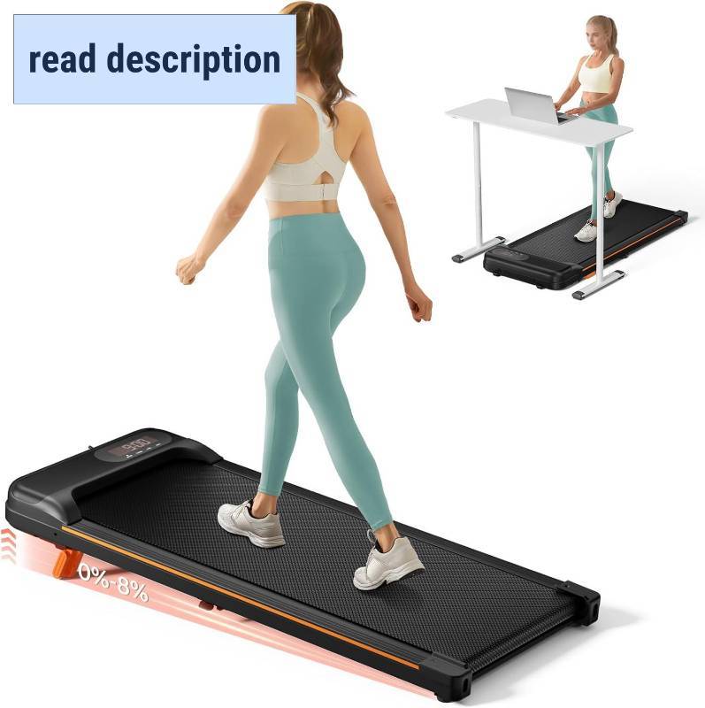 lot 187292 image: Retails for $120 Abonow Walking Pad, Under Desk Treadmill with Incline for Home Office 2.5HP Portable Walking Treadmill with 265 Lbs Weight Capacity Walking Machine, Remote Control, LED Display