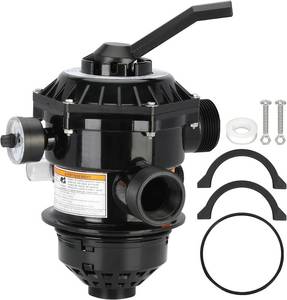 lot 131370 image: 262506 1-12-Inch 6-Way Clamp Style Valve Compatible with pentair 262506 Multiport Valve,Fit for TagelusSand DollarMeteor Pool and Spa Sand Filter