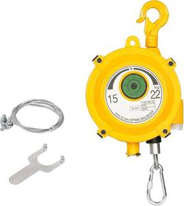 lot 231516 image: Retails for $107 Heavy Duty Spring Balancer 15-22kg (3349lbs), Tool Hanging Retractor, Retractable Balancer with 1.5m Adjustable Tension Steel Wire Cable, Industrial Tool Hanging Holding Equipment