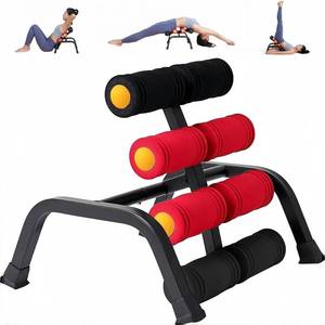lot 231525 image: Mini Inversion Table with 8 Massage Rollers, Back Stretching Machine & Back Popper, 400LBS Capacity Spinal Decompression Table for Home Gym