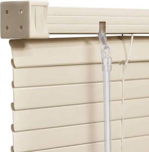 lot 231533 image: 100% Privacy 1 Vinyl Cordless Mini Blinds for Indoor Windows, L-Shaped Blades Horizontal Room Darkening &amp Light Filtering Shutters for Home 47 W X 64 H Beige