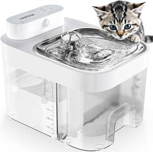 lot 331236 image: Cat Water Fountain, Wastewater Separation & No Filter Cotton, Pet Water Dispenser with 101oz3L Large Capacity Tank, Wireless Automatic Water Fountains for Cats Indoor Cat Watering Supplies