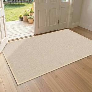 lot 331242 image: Indoor Door Mats 32x47 Door Mat Indoor Entrance Resist Dirt Inside Washable Non Slip Entry Rugs for Entryway, Beige
