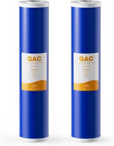 lot 431386 image: SimPure Whole House Water Filter Cartridges 20 x 4.5 GAC Granular Carbon Filter, For DB20P, DB20P-3, WHB20, GAC-20BB, RFC20-BB, 2 Pack