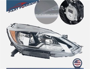 lot 142206 image: Fit 2016-2019 Nissan Sentra LED Headlight Headlamp Assy Right Passenger Side RH