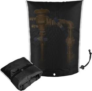 lot 242106 image: Backflow Preventer Insulation Cover, 8 Layers of 900D Material Design with Sprinkler Covers for Outside, Water Well Pump Cover with Reflective Strip, 30 24, Black