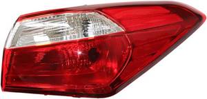 lot 242115 image: Tail Light Assembly Outer Compatible with 2014 2015 2016 Kia Forte Tail Lamp for Kia Forte 2014-2016 Clear Housing Rear Tail Lights Right Passenger Side