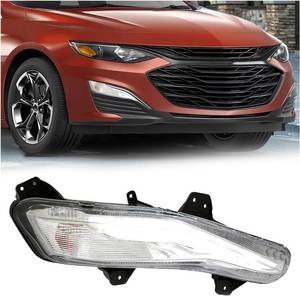 lot 242120 image: KUAFU Turn Signal Light Compatible with 2019-2022 Chevy Chevrolet Malibu Replacement for 84575552 LED DRL Fog Lamps Bumper Turn Signal Assembly Clear Lens Passenger Side
