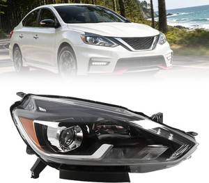 lot 242121 image: Retails for $124 Passenger Side Headlight Assembly Not Halogen Compatible with Sentra S SV SR SL Sense Nismo Exclusive Advance 2016 2017 2018 2019 Headlamp NI2503246 NI2503263 Right
