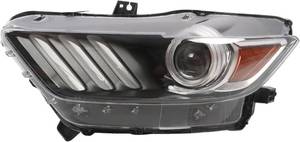 lot 242125 image: Driver Side Xenon Headlight Compatible with Mustang 2015-2017 wDRL Front Left FO2519124 Projector Headlamp Left