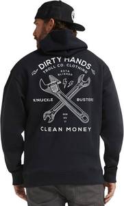lot 442039 image: TROLL CO. CLOTHING Dirty Hands Clean Money Twisting Wrenches Hoodie - Mens Graphic Workwear Hoodie, Cotton Blend Classic Fit