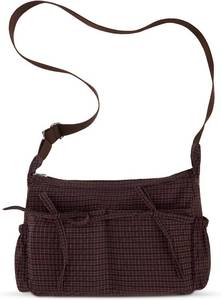 lot 442052 image: Lushandy Plaid Shoulder Bag Plaid Crossbody Purse Bow Messenger Bag Japanese Style Everyday Bags for College, Travel  Multiple-Pocket