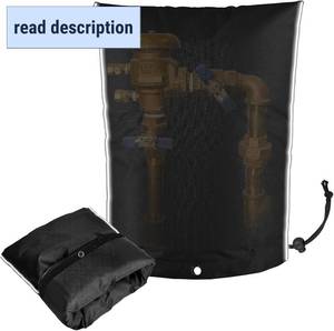 lot 142201 image: Backflow Preventer Insulation Cover, 8 Layers of 900D Material Design with Sprinkler Covers for Outside, Water Well Pump Cover with Reflective Strip, 30 24, Black