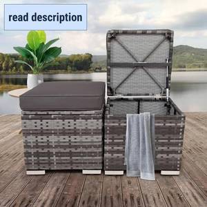 lot 342108 image: Deluxe Patio Furniture Set with Hidden Storage and Customizable Configuration - Outdoor Ready and Easy Assembly