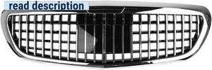 lot 342147 image: Retails for $290 Front Bumper Grille Maybach Style Chrome Fit for Mercedes-Benz W222 S-CLASS S550 S560 S600 S63 S65 AMG 2014-2020 WACC