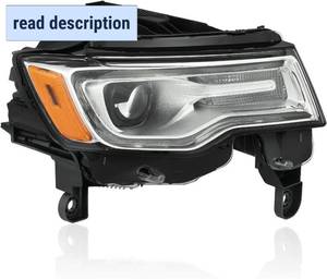 lot 342153 image: Retails for $250 Headlights Assembly Compatible with 2016 2017 2018 2019 2020 2021 Jeep Grand Cherokee Headlamp Right Passenger Side Xenon HID Headlight, Replacement for 68289236AH 68266646AD 68266647AE