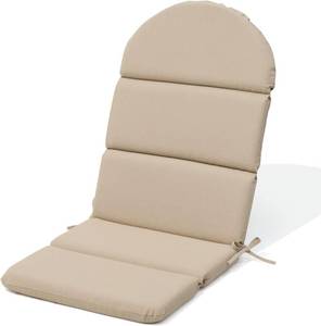 lot 152109 image: Crestlive 50x19.6 Inch Adirondack Chair Cushion, Waterproof, Fade Resistant, High Back Outdoor Rocking Chair Cushion for Patio, Beige