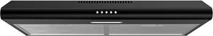 lot 152120 image: FIREGAS Under Cabinet Range Hood 30 Inch Black, DuctedDuctless Convertible Kitchen Vent Hood with 250 CFM, 3-Speed Fan & LED Lights for Stove Ventilation