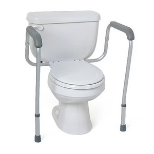 lot 152130 image: Medline Toilet Safety Rails, Safety Frame for Toilet with Easy Installation, Height Adjustable Legs, Bathroom Safety