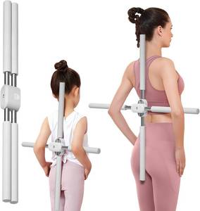 lot 152131 image: Yoga Stick, Back Cross Orthosis for Adult And Child, Foam Stainless Steel Material, Improving Hunchback and Chest Back Support, Hump Corrector Posture Corrector Stick Stretching rod(23.6-35.4in)