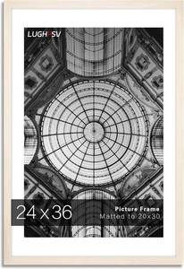 lot 152151 image: 24x36 Large Picture Frame for Wall, Vertical or Horizontal Wall Hanging Large Poster Frame for Photo and Posters, Poster Frame 20x30 with Mat 24x36 Without Mat