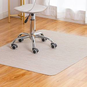 lot 251574 image: Baroyal Office Chair Mat for Hardwood Floor Under Desk Computer Rolling Chair Mat for WoodTile Floor Non-Slip Heavy Duty Desk Rug PVC Plastic Hard Floor Protector 45x 53 (Parchment)