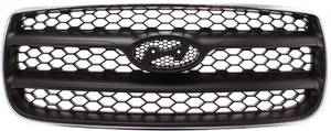 lot 251579 image: Garage-Pro Grille Assembly Compatible with HYUNDAI SANTA FE 2007-2009 Chrome ShellPainted-Silver Black Insert