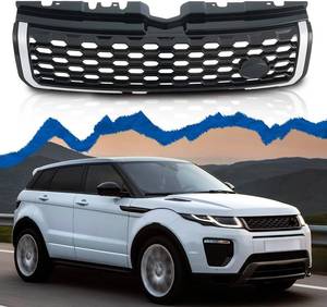 lot 251588 image: Grill Black Fit For Land Rover Range Rover Evoque 2012 2013 2014 2015 2016 2017 2018 2019 Front Bumper Upper Grille Vent Grill Gloss Black