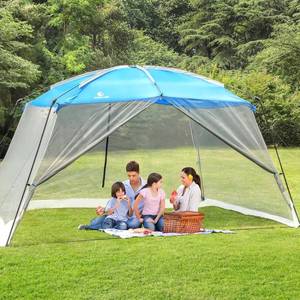 lot 251602 image: ALPHA CAMP 13 x 9 Ft Screen Tent Screen House Room Camping Tent Outdoor Mesh Net Wall Camping Canopy Sun Shade Tent Shelter Gazebos for Backyard Patios Outdoor Beach Camping Hiking Parties Activities
