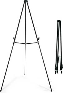 lot 251609 image: Falling in Art 70 Adjustable Aluminum Display Easel Stand, Versatile Tripod Easel for Artistic Presentations Stand, Lightweight and Sturdy for Art Shows, Exhibitions, and Studios, Holds 20 lbs