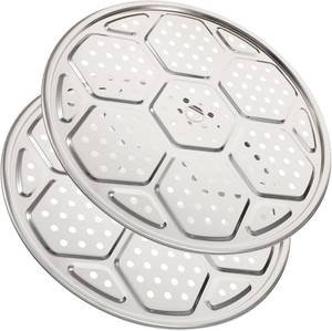 lot 251613 image: 2Pcs Stainless Steel Steamer Rack Multipurpose Kitchen Canner Rack for Pressure Cooker Household Use Kitchen Supplies Fits Most Cookware Style