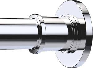 lot 251618 image: BRIOFOX Industrial Shower Curtain Rod - Rustproof Non-Slip 43-72 Inch 304 Stainless Steel Tension Curtain Rod for Window or Bathroom, Chrome