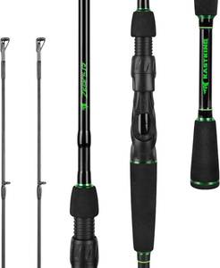 lot 351746 image: KastKing Zephyr Dual Tip Fishing Rod, Lightweight KastFlex IM6 Graphite Spinning & Casting Rod with Zirconium Oxide Ring Guides, Hook Keeper, EVA Grip, PTS Power Transition System