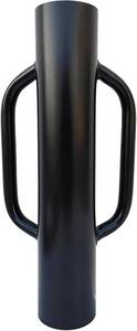 lot 351750 image: MTB Supply 1 Pack 24 Inch Fence Post Driver with Handle 12LB Black Iron T Post Pole Pounder Hand Post Rammer for U Fence Post Wooden Post