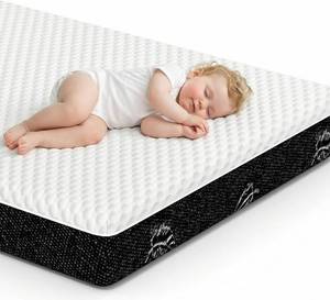 lot 351782 image: Crib Mattress, 52 x 27 Dual-Sided Memory Foam Baby and Toddler Mattress, Triple Layer Toddler Bed Mattress with Waterproof, Breathable, Removable Machine Washable Cover, Baby Mattresses for Crib