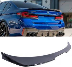 lot 452108 image: Rear Trunk Spoiler Compatible with BMW 5 Series G30 Sedan 2017-2023,PRO Style Duckbill Spoiler, Fits for 530e 530i 540i 550i M5,High Kick Trunk Tail Deck Lid Wing Lip (Carbon Fiber Pattern)