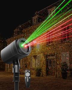 lot 452143 image: Enjoyedled Christmas Projector Lights Outdoor with Remote Control, Red and Green Galaxy Laser Light with IP65 Waterproof, Home Decor for Wedding Garden Yard Holiday Party
