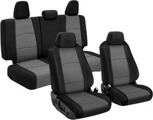 lot 161506 image: Retails for $160 Seat Covers Compatible with 2024 2025 2026 Toyota Tacoma Double Cab SRSR5TRDLimited Full Set, Heavy Duty Cationic Linen Fabric Seat Protector