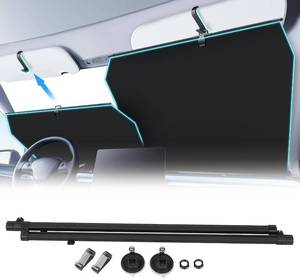 lot 161509 image: 2026 Retractable Windshield Sun Shade Automatic Car Sunshade for Windshield, UV & Heat Protection, Keep Cool and Protect Interior, Adjustable Universal Fit for Car Trucks SUVs (Not for High Curve)