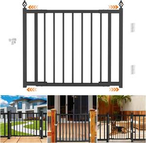 lot 161524 image: Retails for $153 Heavy-Duty Deck Fence Gate Outdoor, No Cutting Required Upgraded Adjustable 37.4 to 49.2W x 37H, Fence Gate, Suitable for Decks, Patios, Gardens, Yards, (with Latch and Auto-Closing Hinge)