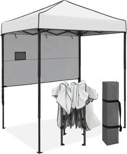 lot 261542 image: Retails for $110 COOS BAY 6x4 Pop Up Canopy Tent with Adjustable Side Wall, Easy Setup Lightweight Portable Sun Shelter for Beach, Camping & Small Spaces, White